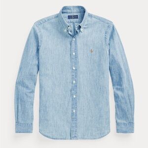 🆕 Polo Ralph Lauren Men’s Classic Fit Indigo Chambray Button Down Shirt. 2XL